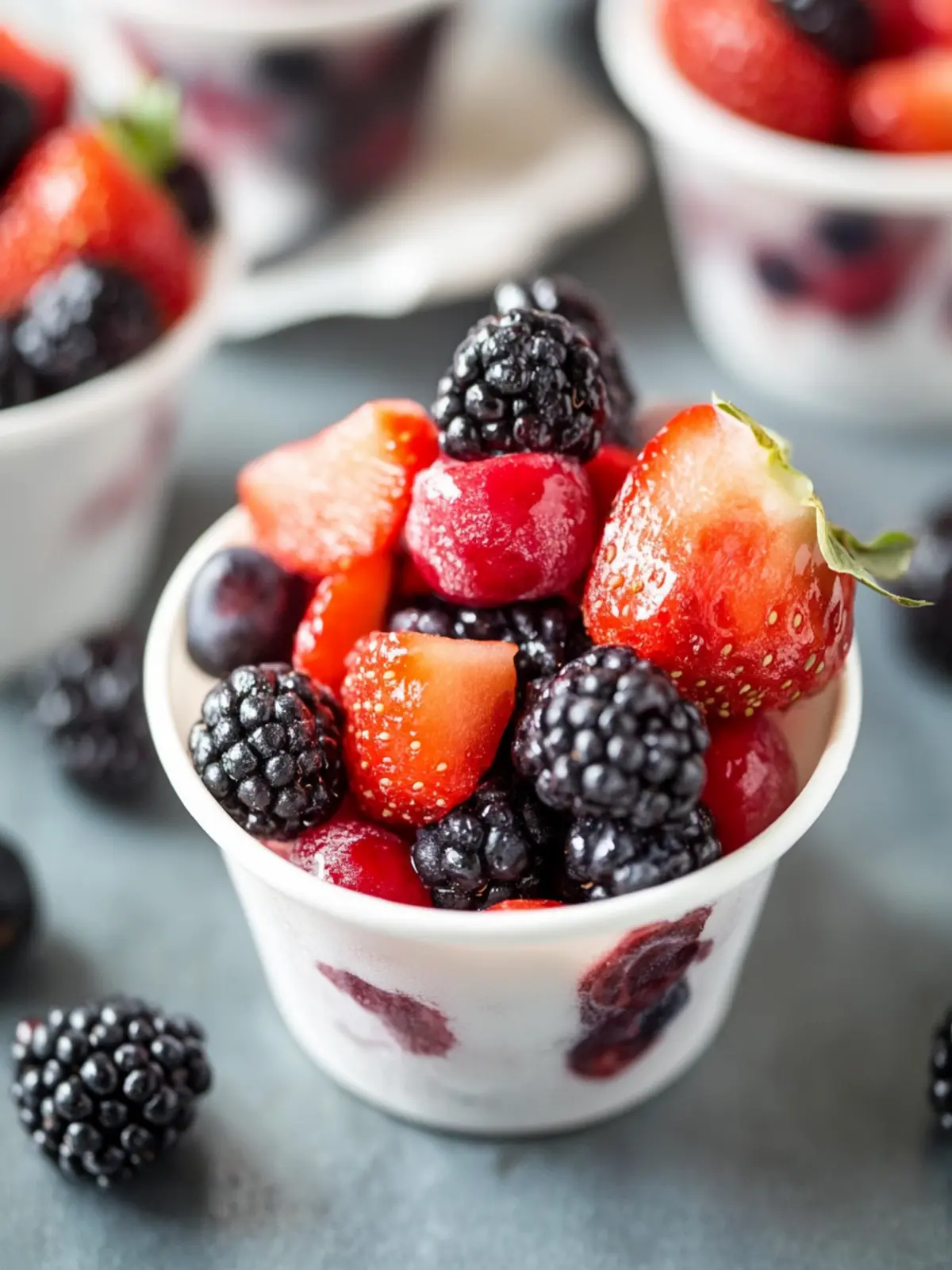 Delicious Mixed Berry Fruit Cups: A Healthy Sweet Treat! 3 Mixed Berry Fruit Cups