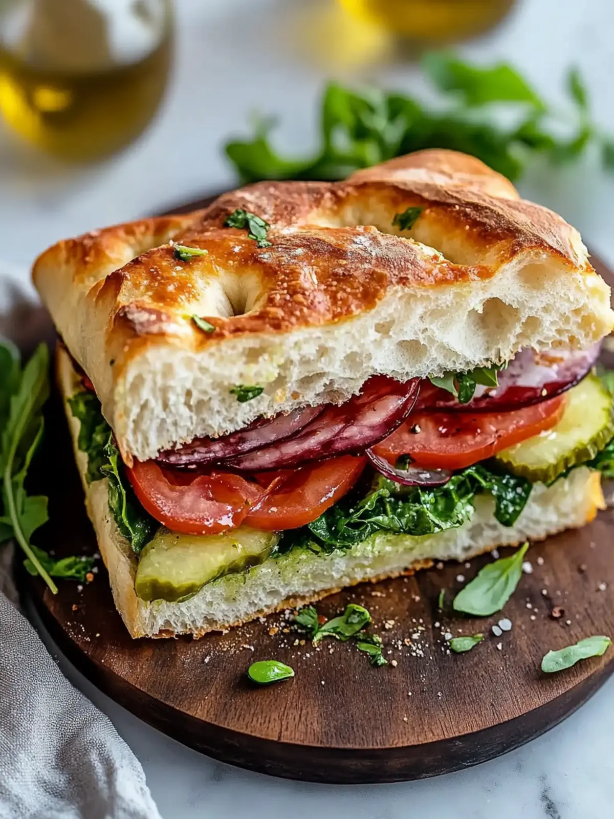 Italian Focaccia Sandwich