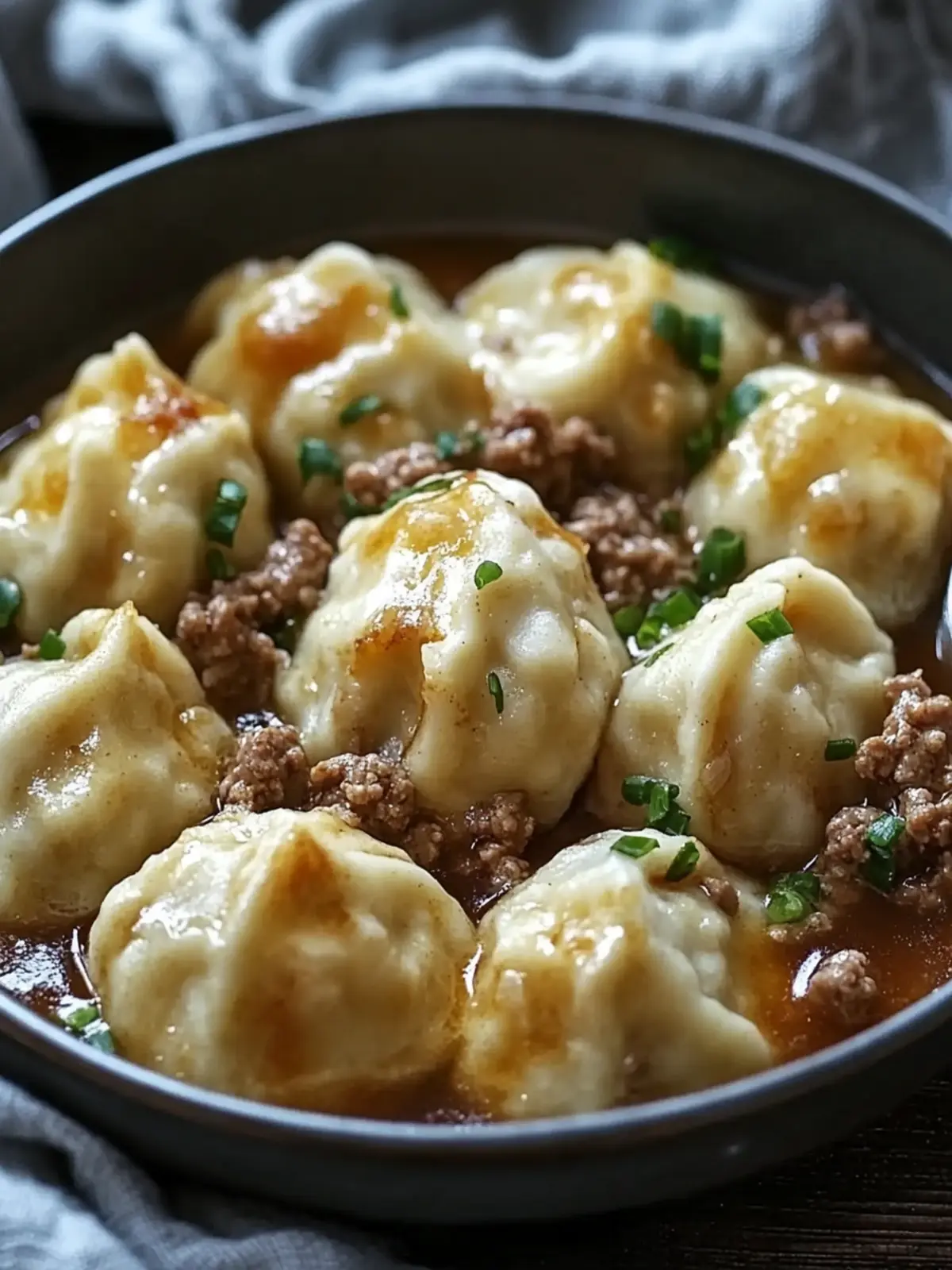 Ground Beef and Dumplings : Perfect