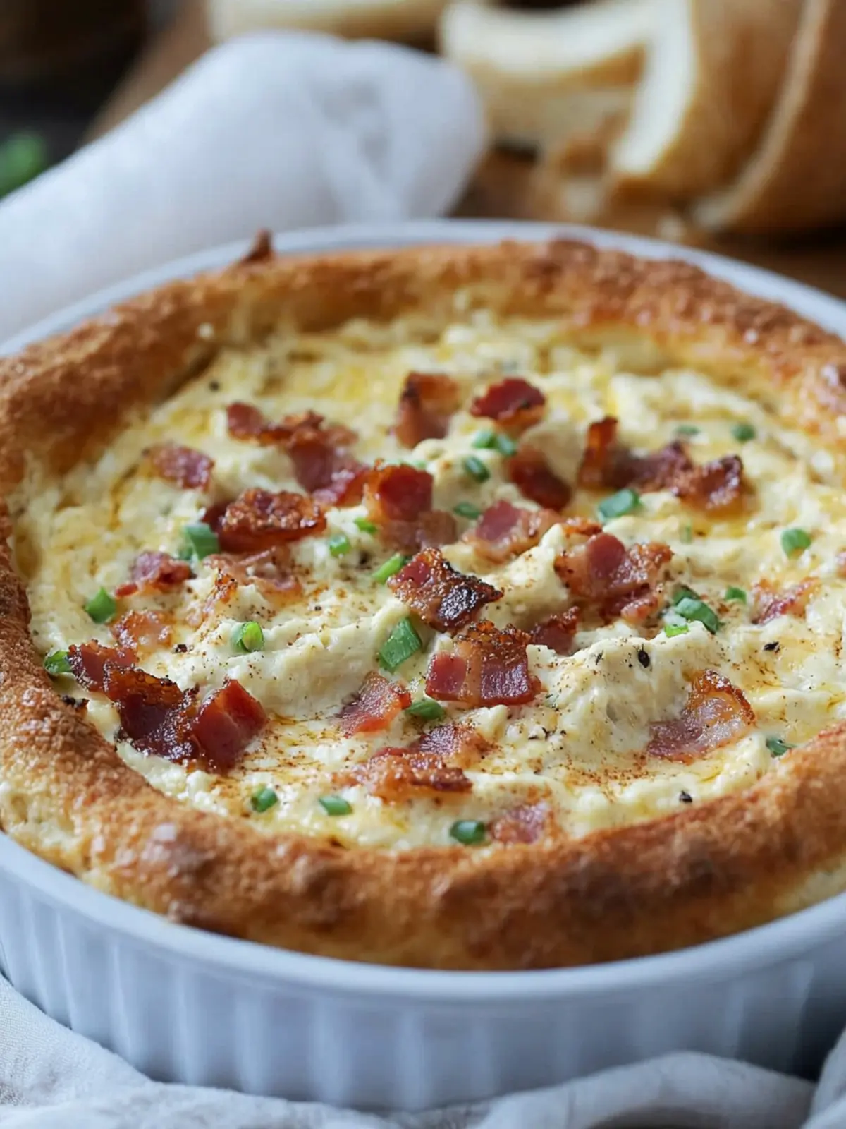 Decadent Swiss and Bacon Dip in a Sourdough Bowl 4 Swiss and Bacon Dip