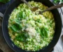 Creamy Spring Pea Risotto with Mint and Truffle Drizzle