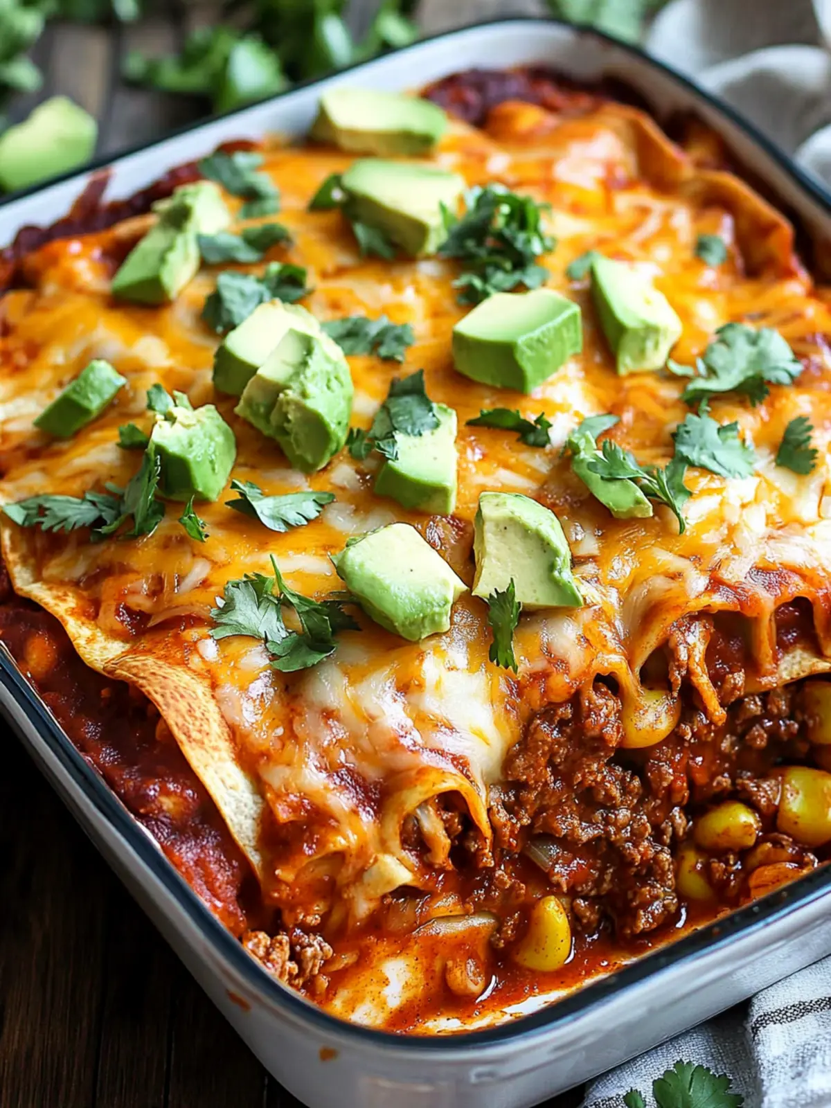 Beef Enchilada Casserole