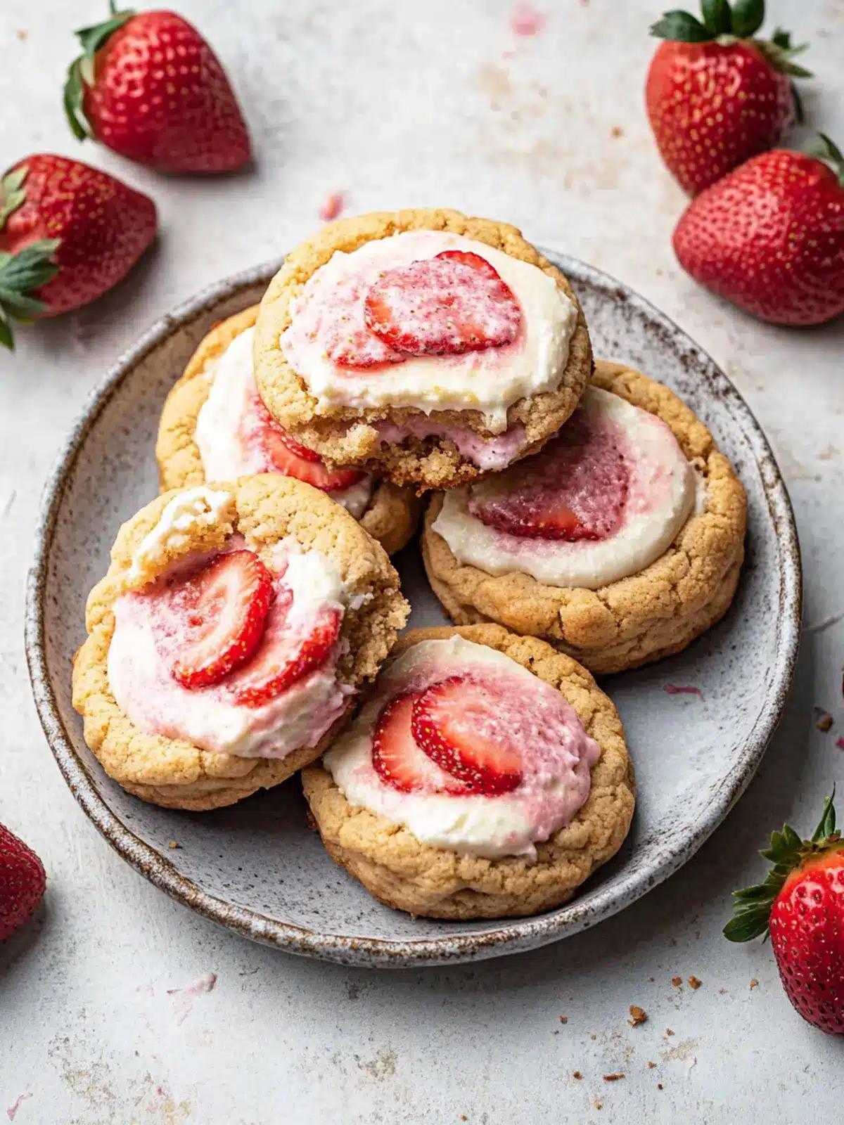 Strawberry Cheesecake Cookies