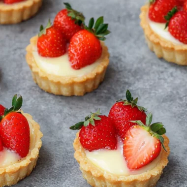 Mini Strawberry Custard Tarts