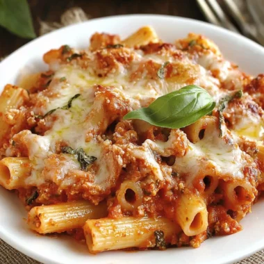 Baked Ziti with Three Cheeses