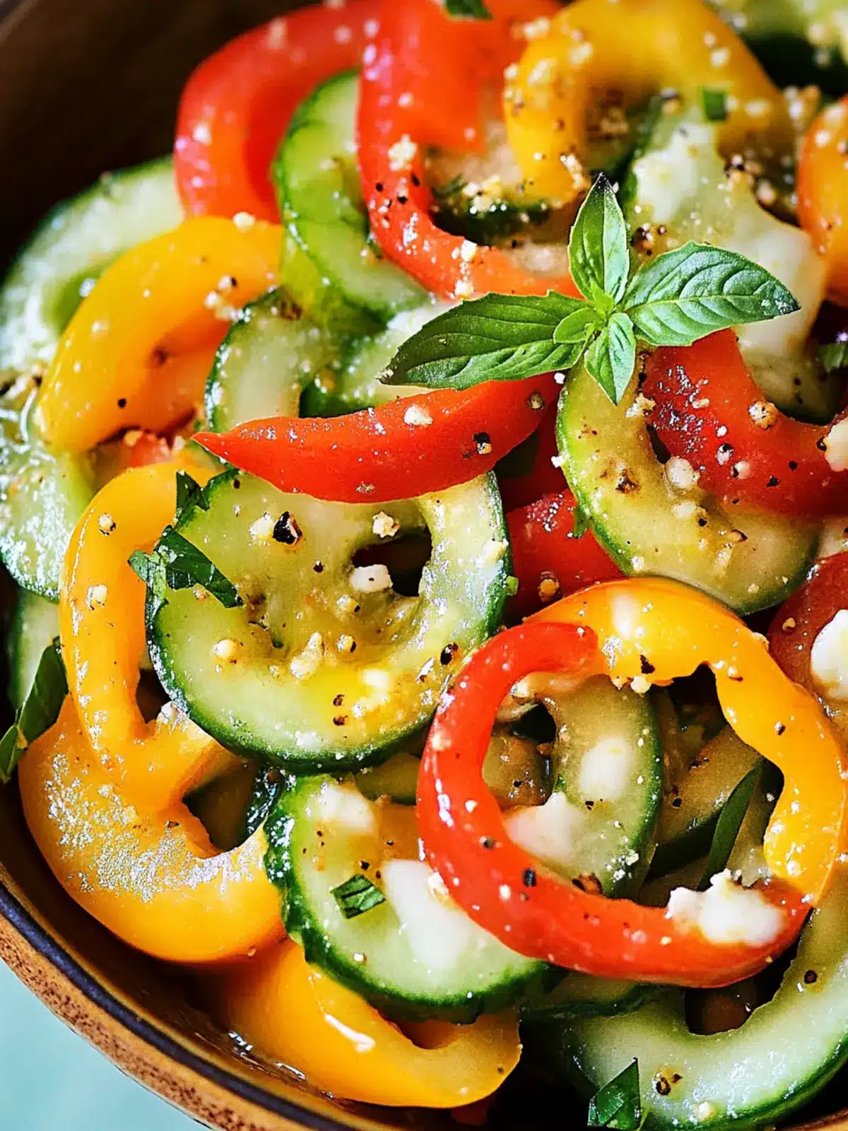 Zesty Cucumber and Bell Pepper Salad for Fresh Flavor Bliss 2 Cucumber and Bell Pepper Salad