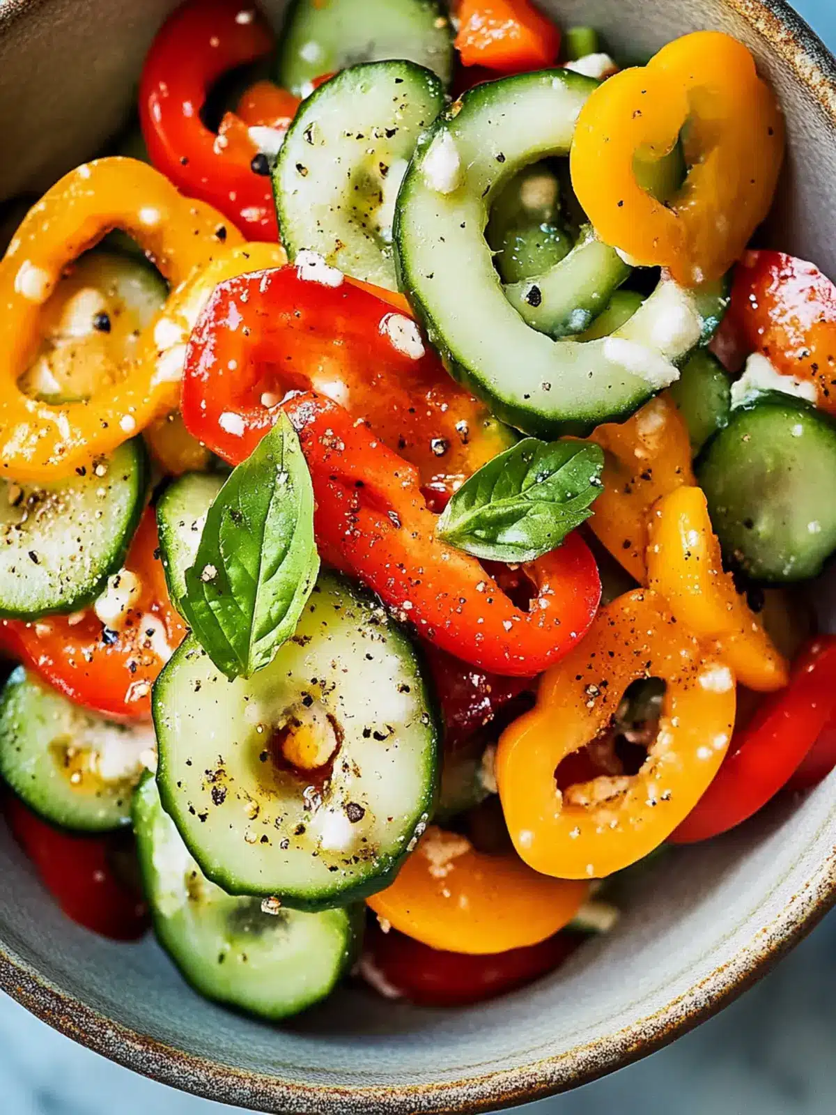 Zesty Cucumber and Bell Pepper Salad for Fresh Flavor Bliss 5 Cucumber and Bell Pepper Salad