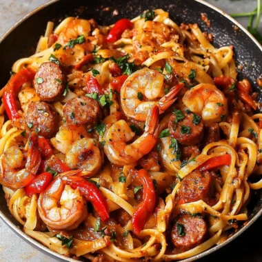 Cajun Shrimp and Sausage Pasta