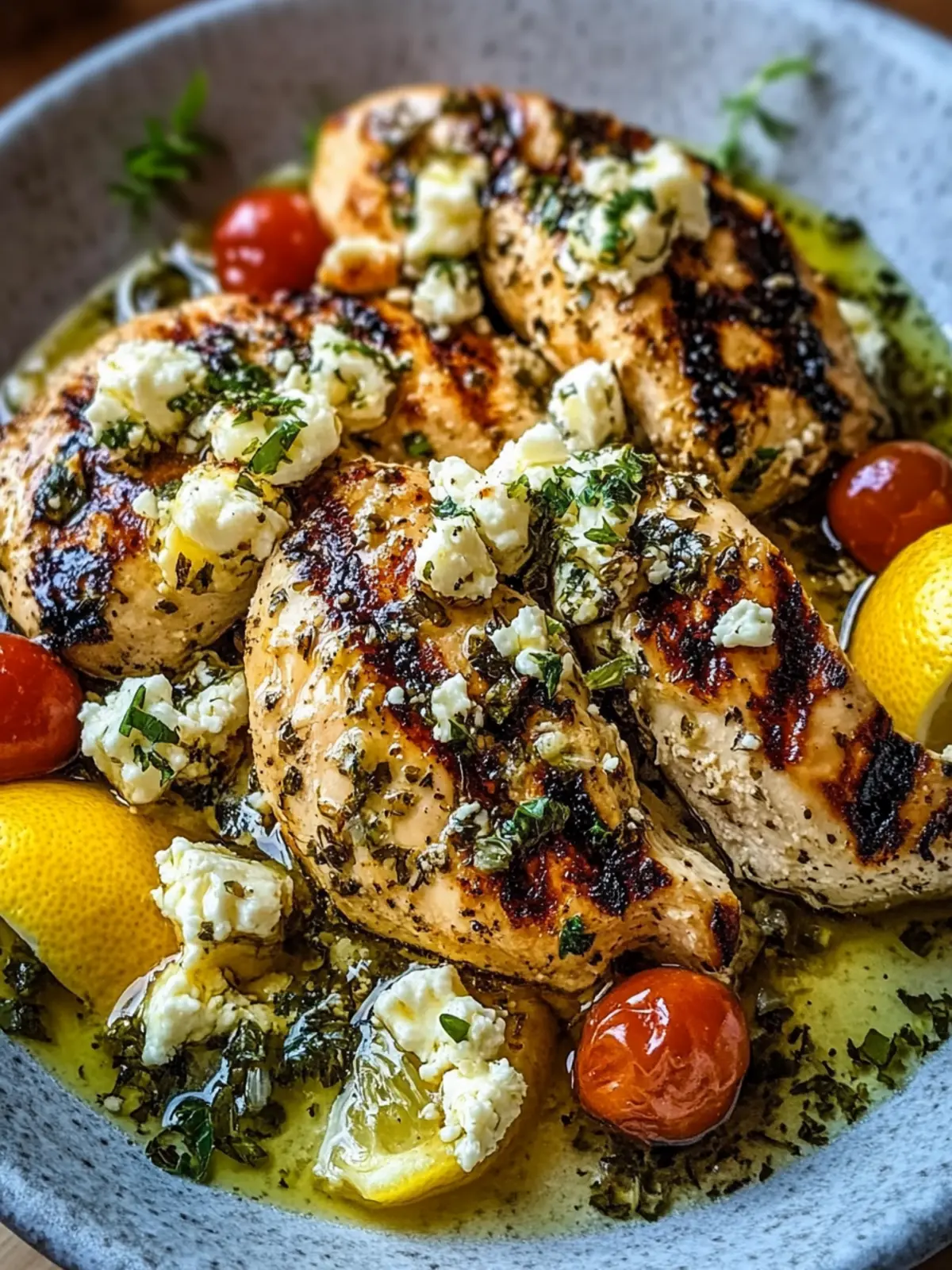 Greek Chicken with Lemon and Feta