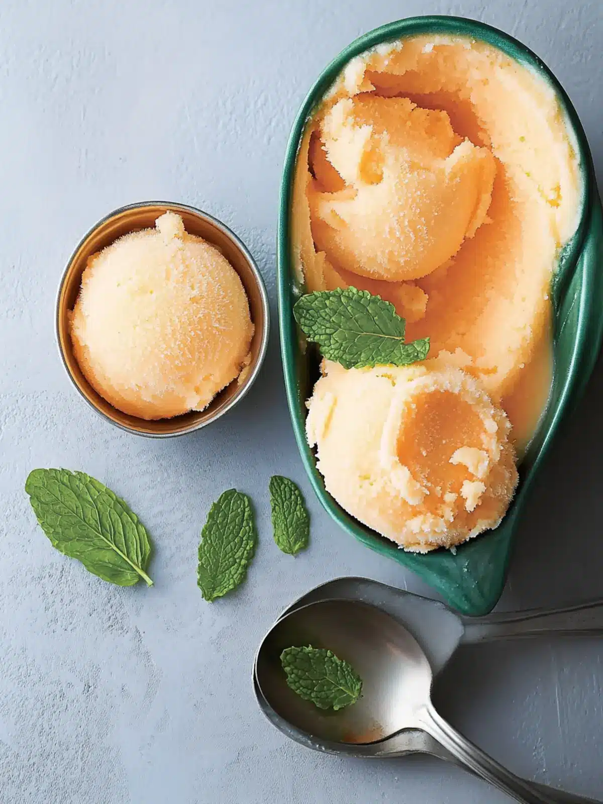 Cantaloupe-Mint Sorbet