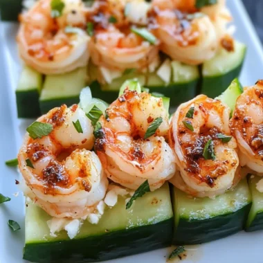 Shrimp Avocado Cucumber Boats