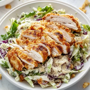 Crispy Chicken Delight with Flavorful Caesar Slaw 10 Caesar Slaw with Crispy Chicken