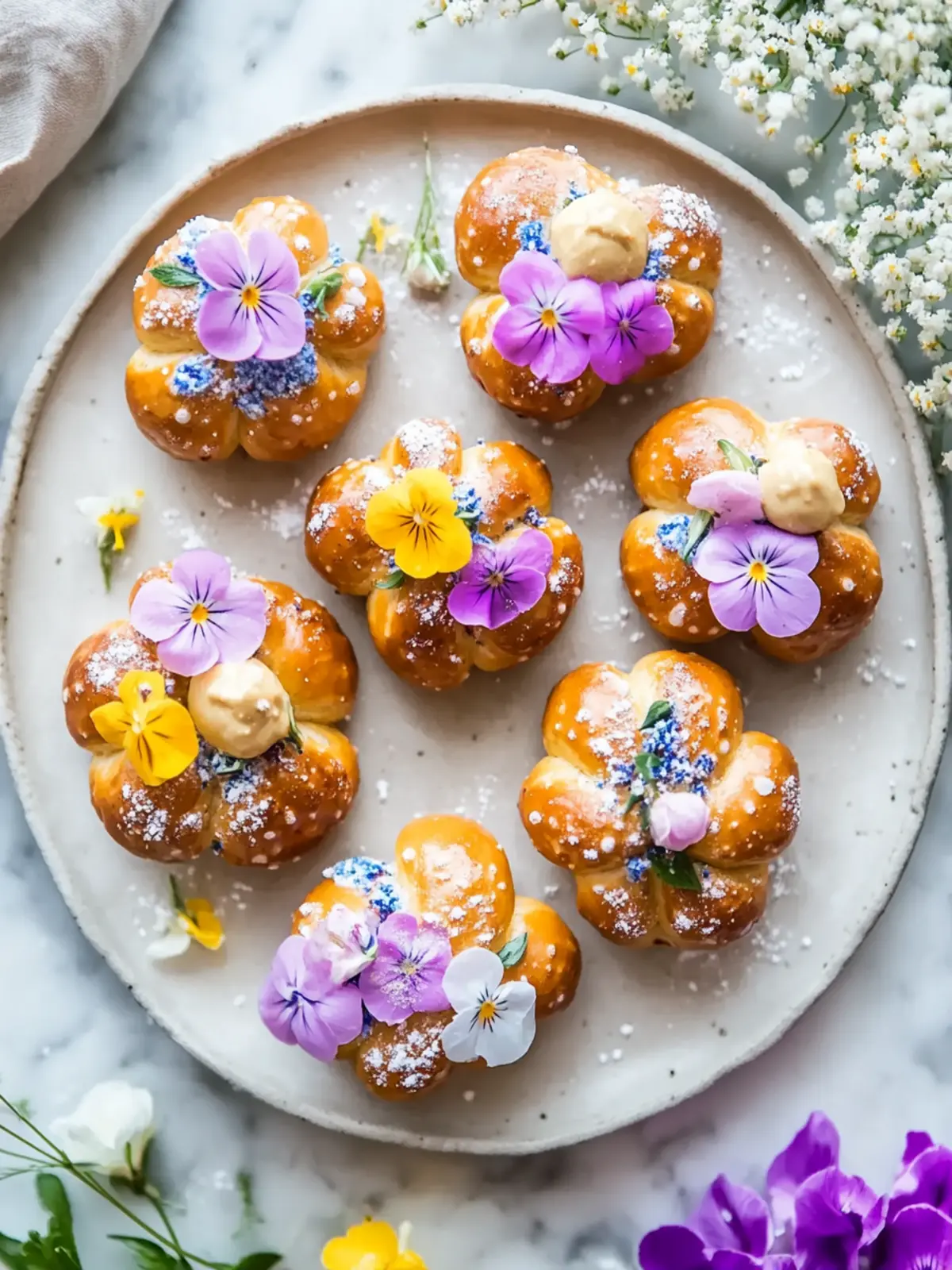 Spring Flower Pretzel Bites