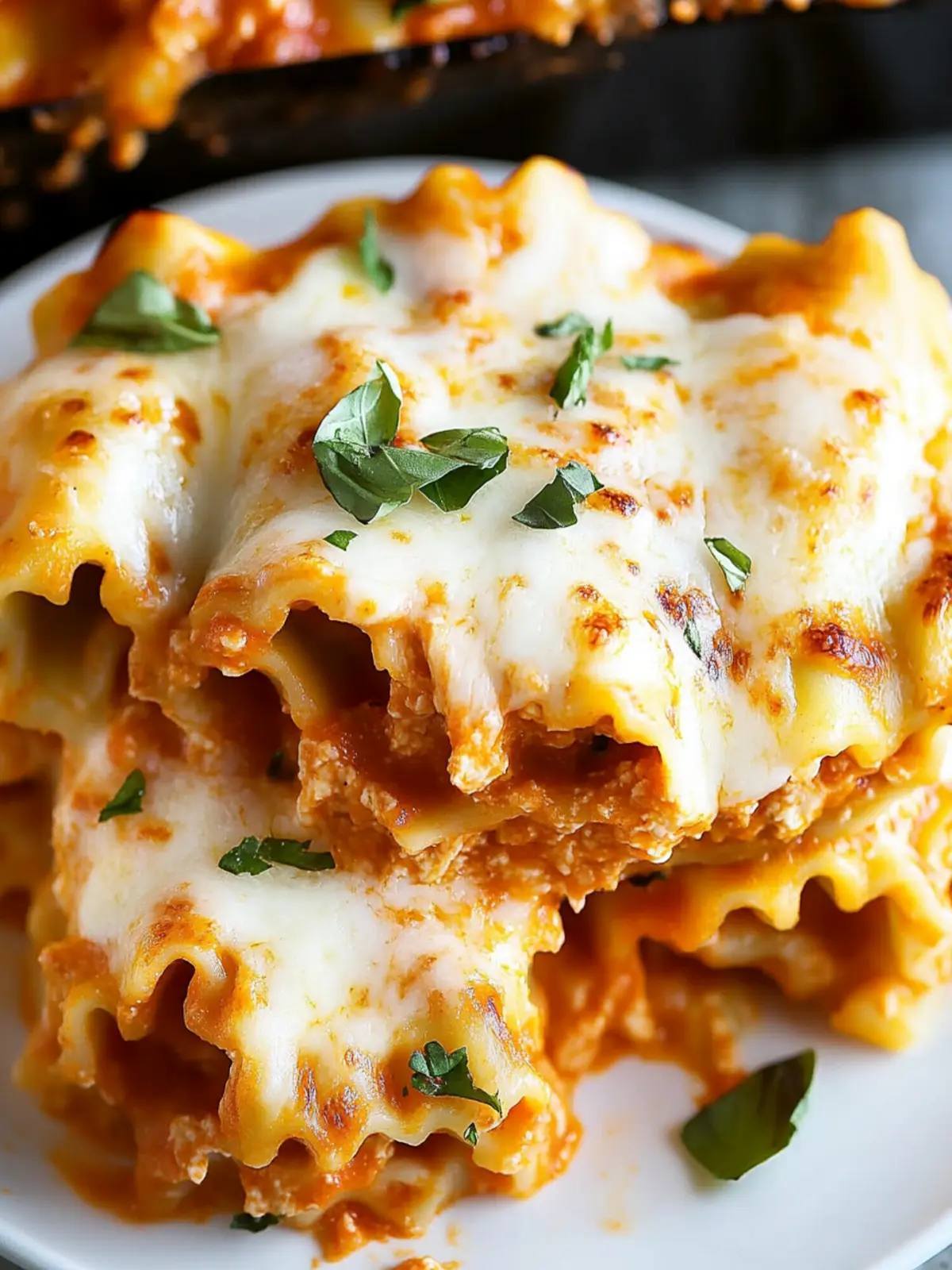 Buffalo Chicken Lasagna Roll Ups