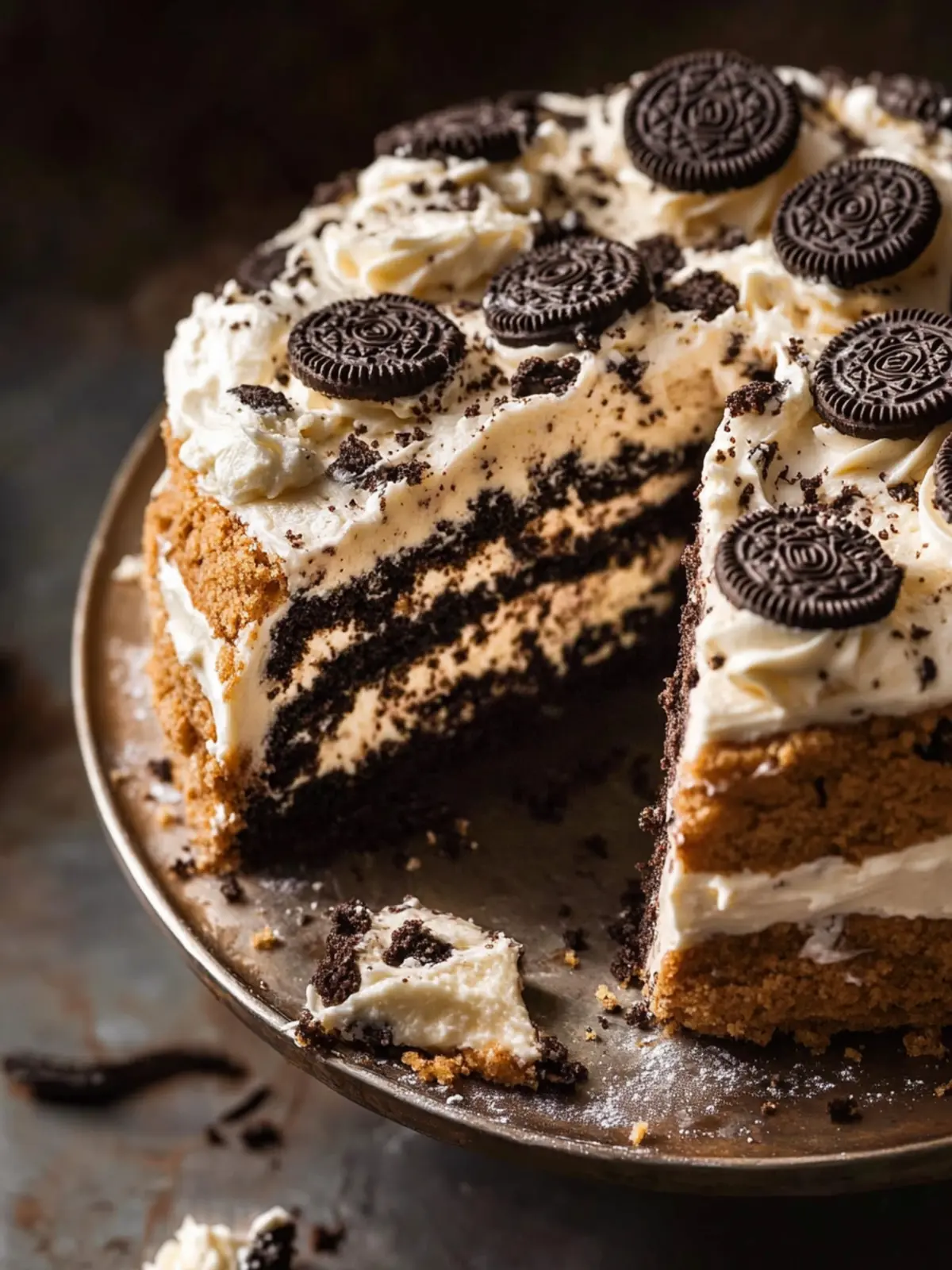 Thick & Gooey Oreo Cookie Cake