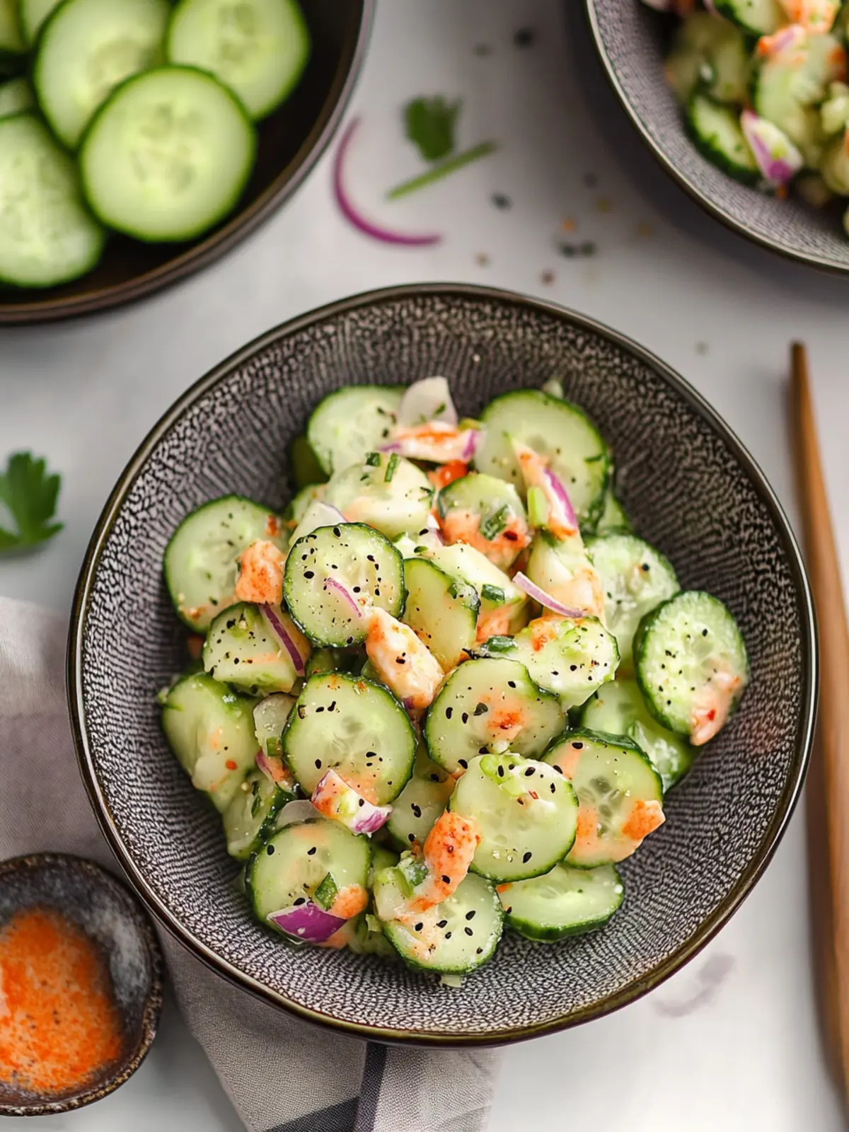 California Roll Cucumber Salad That Dances with Fresh Flavors 5 California Roll Cucumber Salad