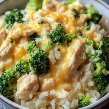 Cheesy Broccoli Chicken and Rice