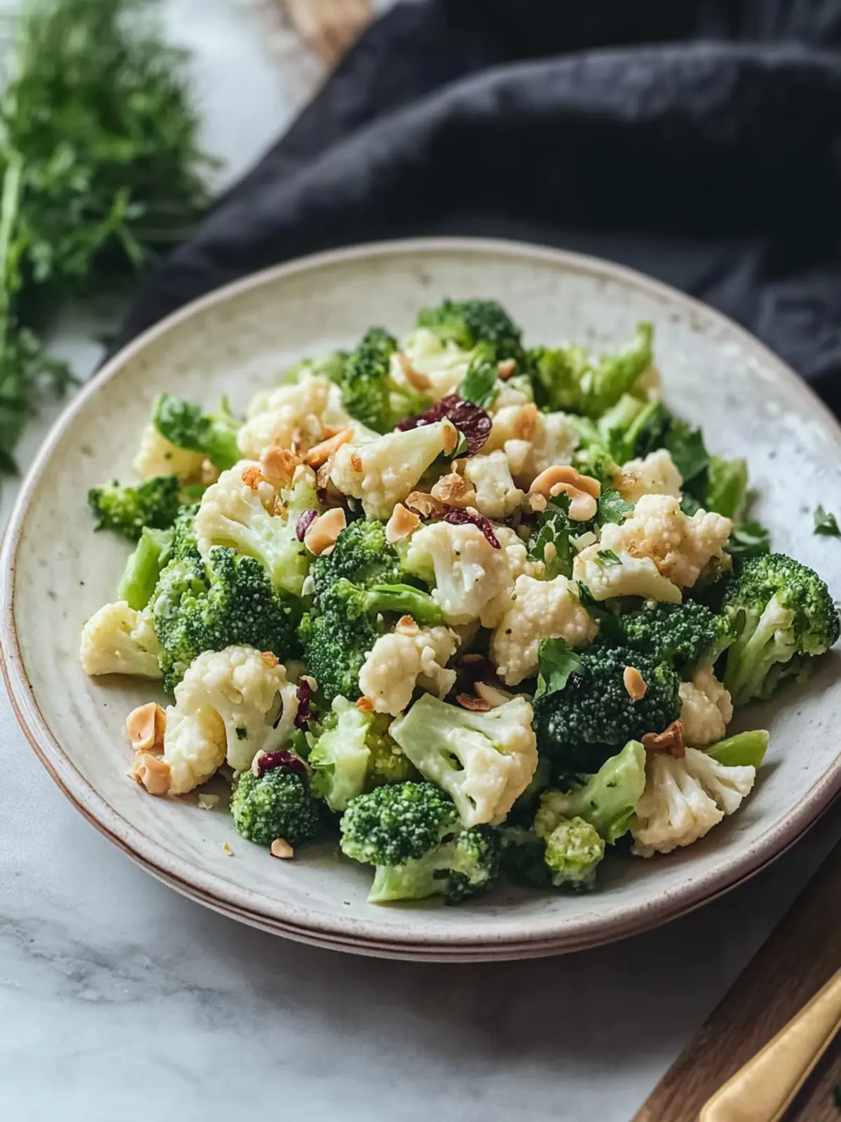 Broccoli Cauliflower Salad