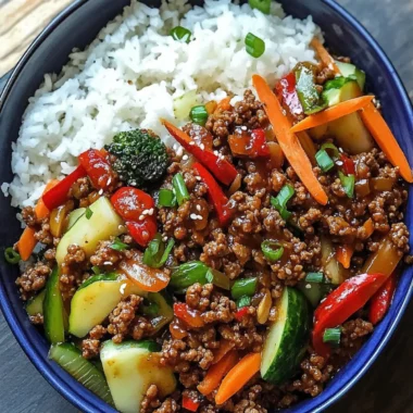 Spicy Ground Beef Stir-Fry Bowl