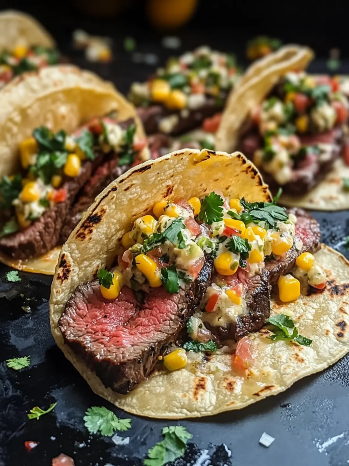 Steak Elote Tacos