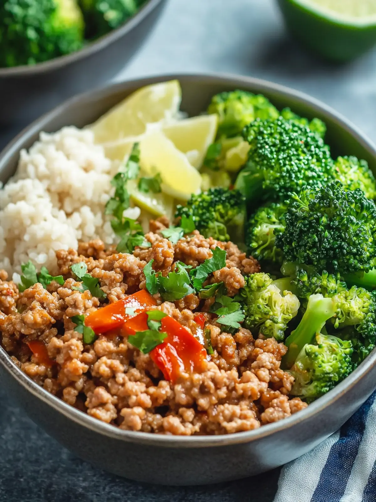Spicy Ground Turkey & Broccoli Bowls