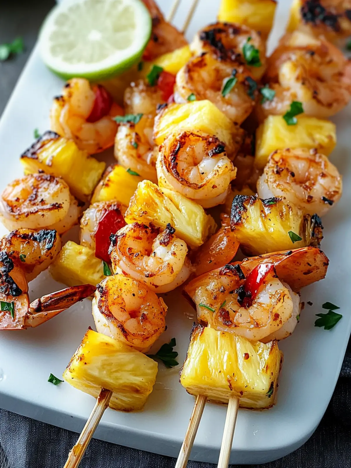 Spicy Pineapple Shrimp Skewers