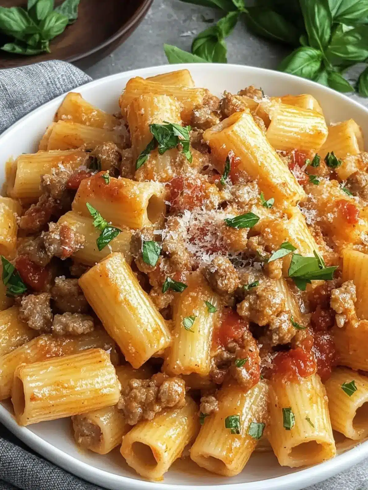 Italian Sausage Rigatoni Pasta