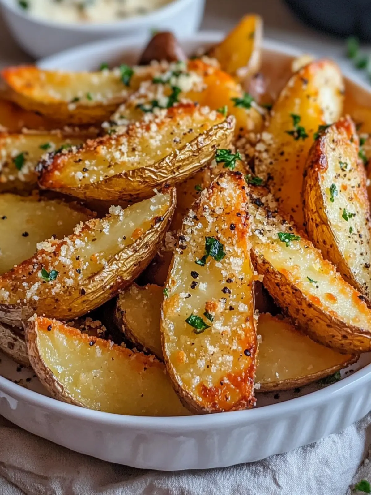 Baked Garlic Parmesan Potato Wedges: Crispy, Flavor-Packed Bliss 2 Baked Garlic Parmesan Potato Wedges