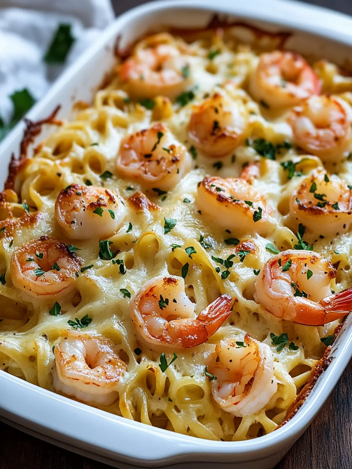 Shrimp Scampi Pasta Bake