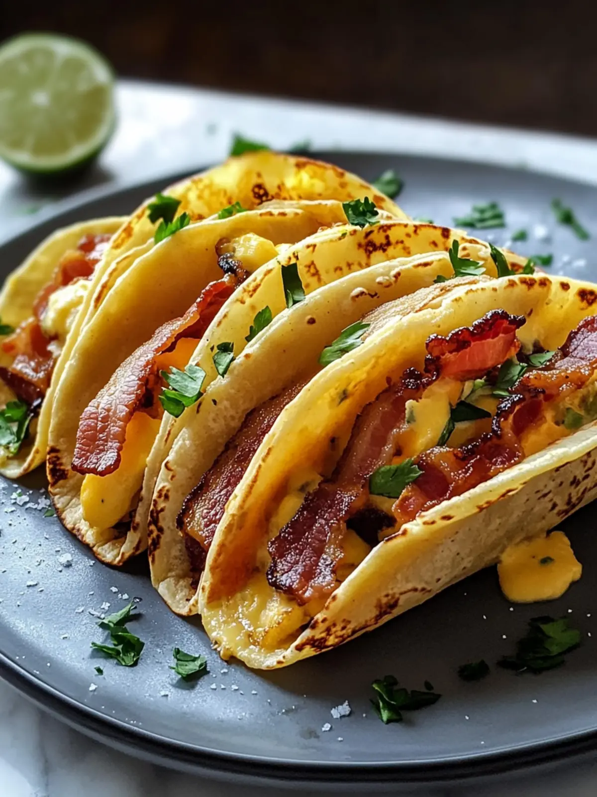 Pancake Tacos with Crispy Bacon