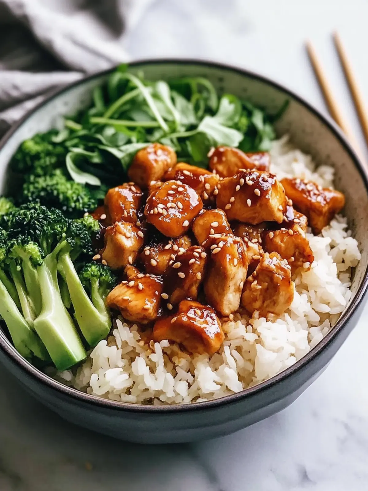 Sticky Chicken Rice Bowls