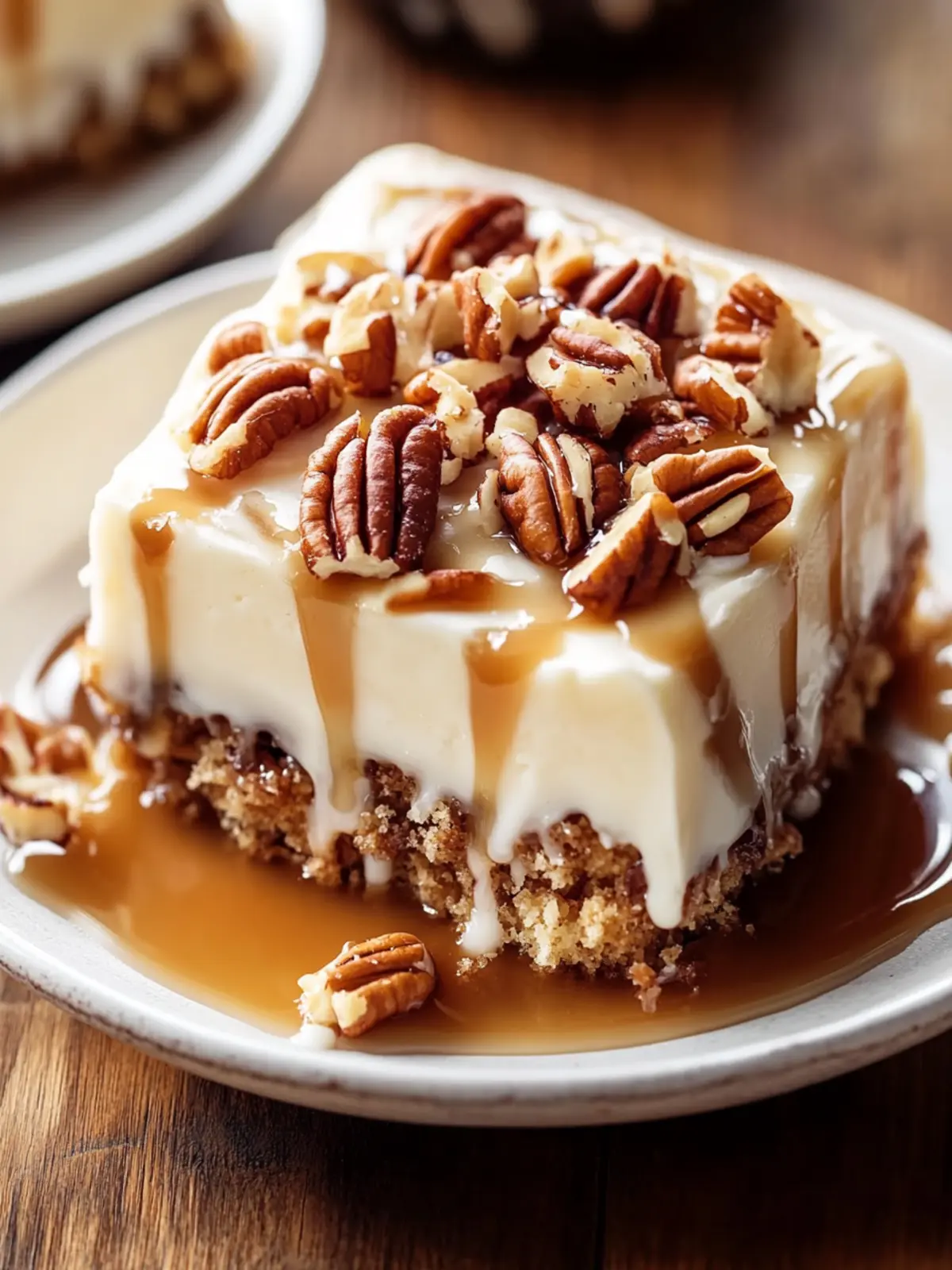 Butter Pecan Praline Poke Cake