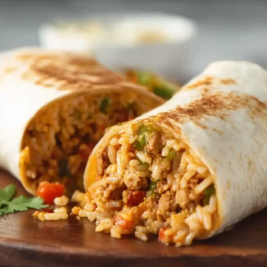 Cheesy Ground Chicken and Rice Burritos for a Cozy Night In 9 Cheesy Ground Chicken and Rice Burritos