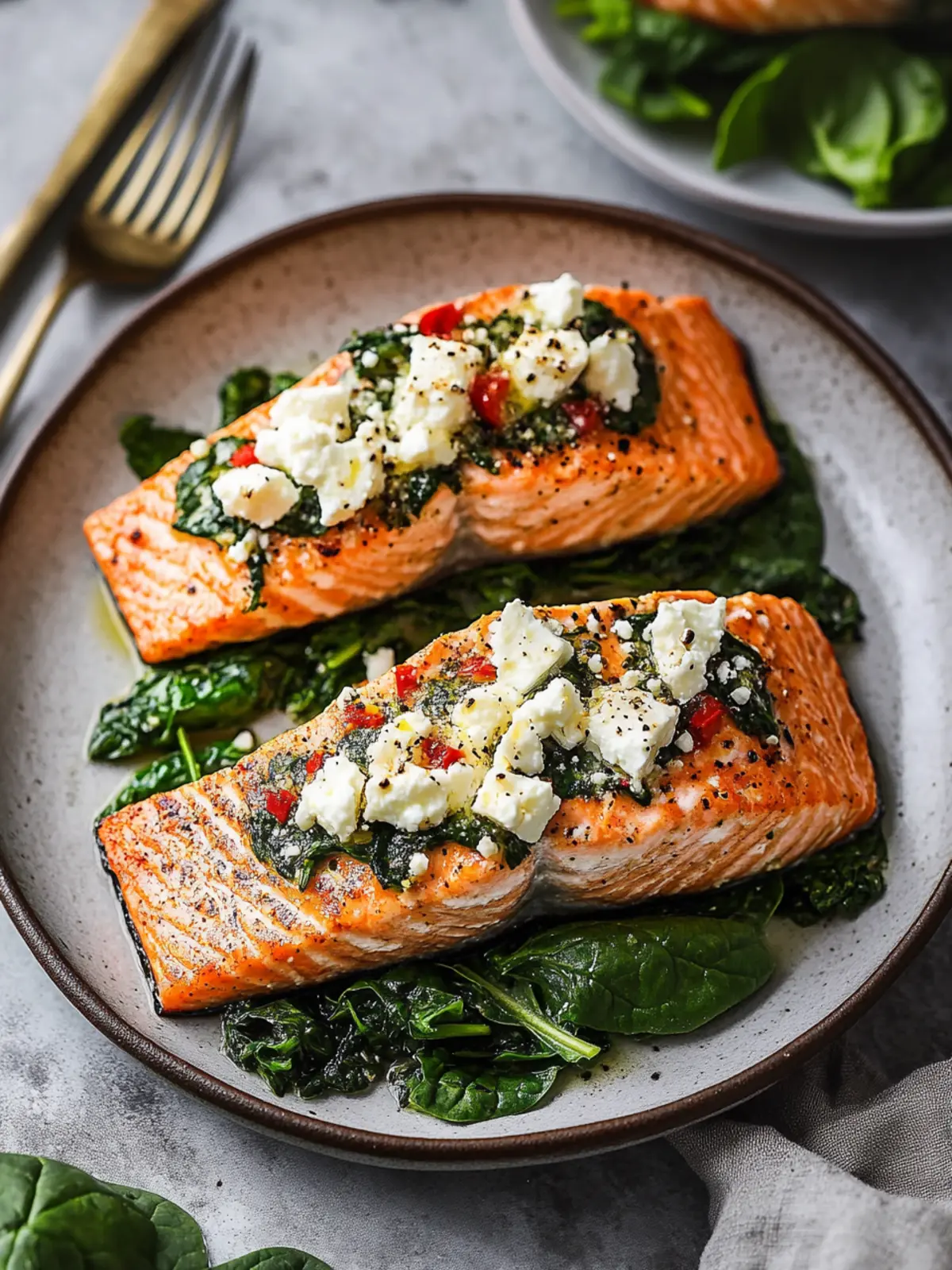 Stuffed Salmon with Spinach & Feta for an Effortless Dinner 2 Stuffed Salmon With Spinach & Feta