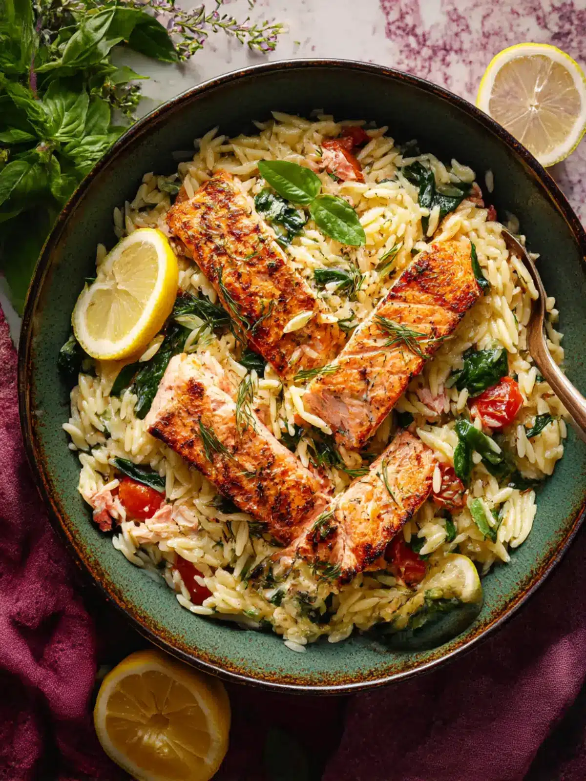 Creamy Salmon Orzo for a Quick and Delicious Dinner Night 2 Salmon Orzo