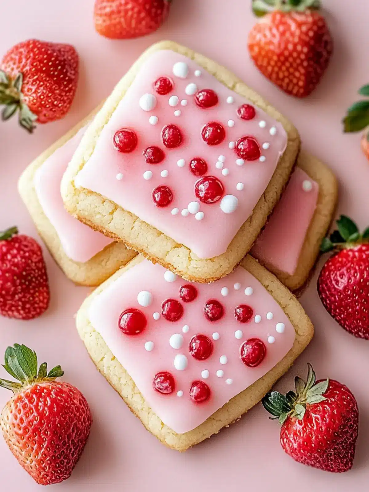 Strawberry Pop Tart Sugar Cookies
