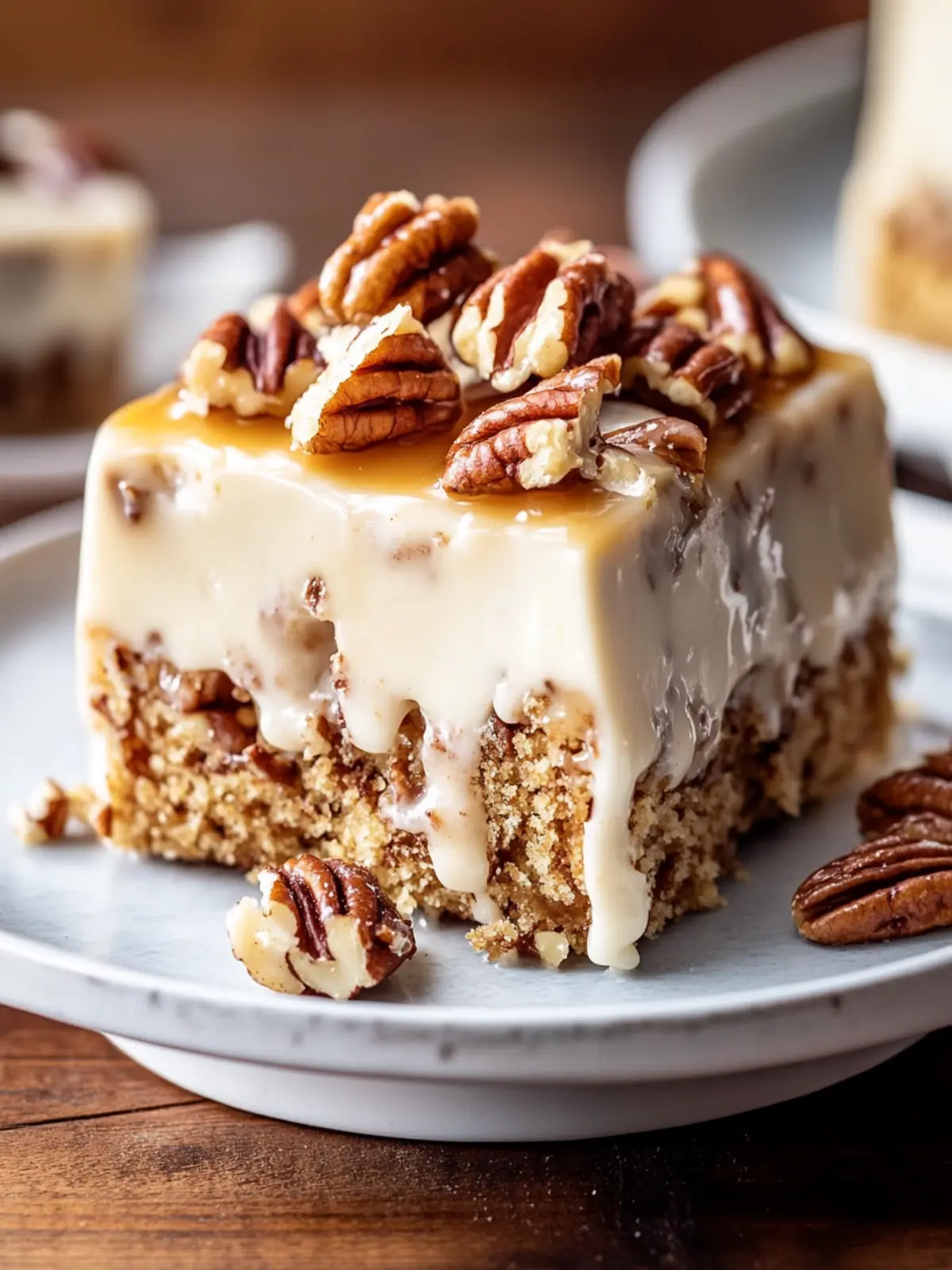 Butter Pecan Praline Poke Cake