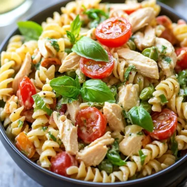 Healthy Chicken Pasta Salad