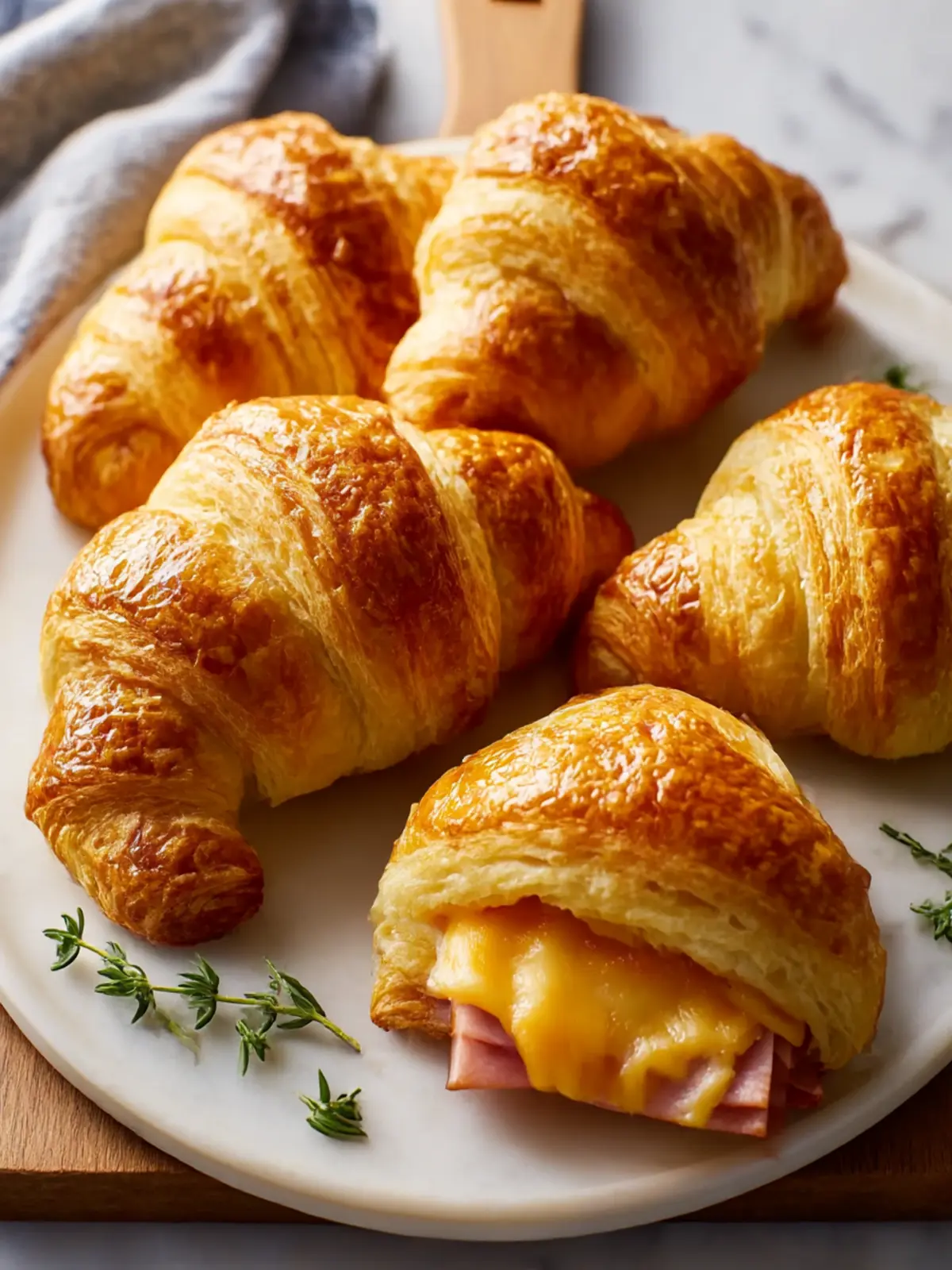 Irresistible Ham and Cheese Crescent Roll-Ups with Sweet Glaze 2 Ham and Cheese Crescent Roll-Up