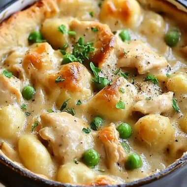 One Pot Gnocchi Chicken Pot Pie