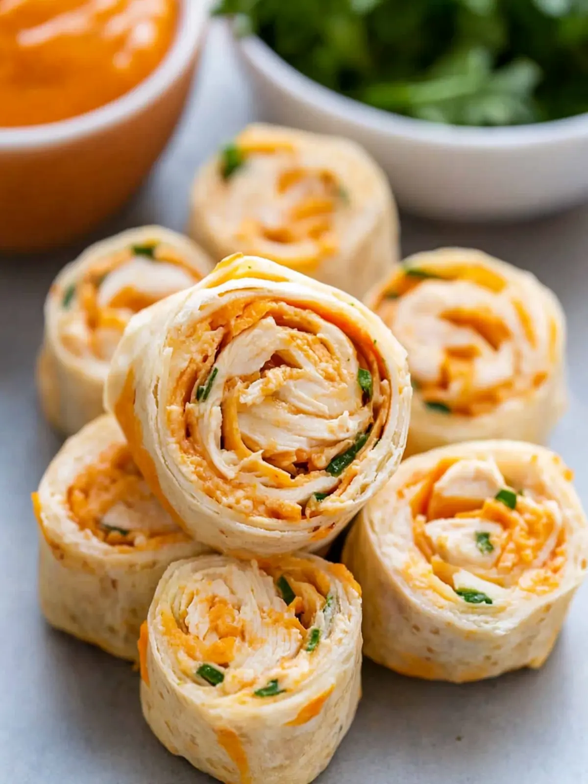 Buffalo Chicken Pinwheels