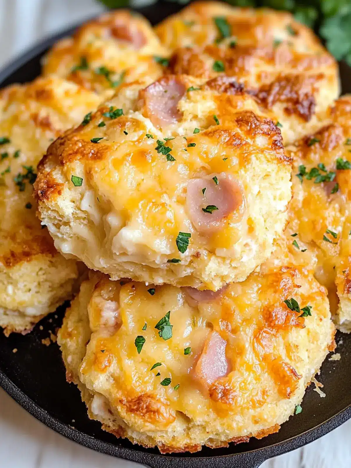Ham & Cheese Butter Swim Biscuits
