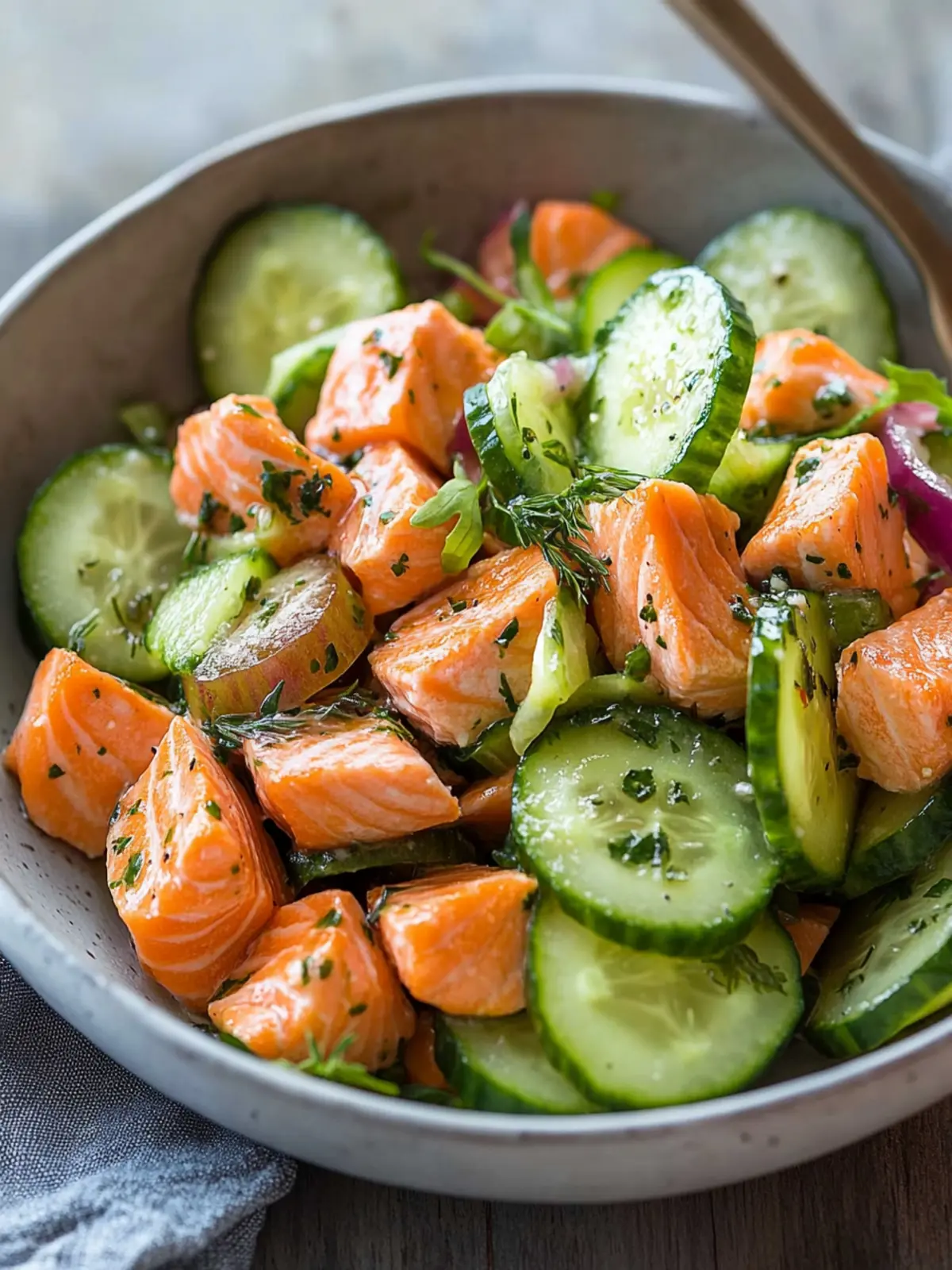 Fresh Salmon Cucumber Salad: A Light and Flavorful Delight 2 Salmon Cucumber Salad