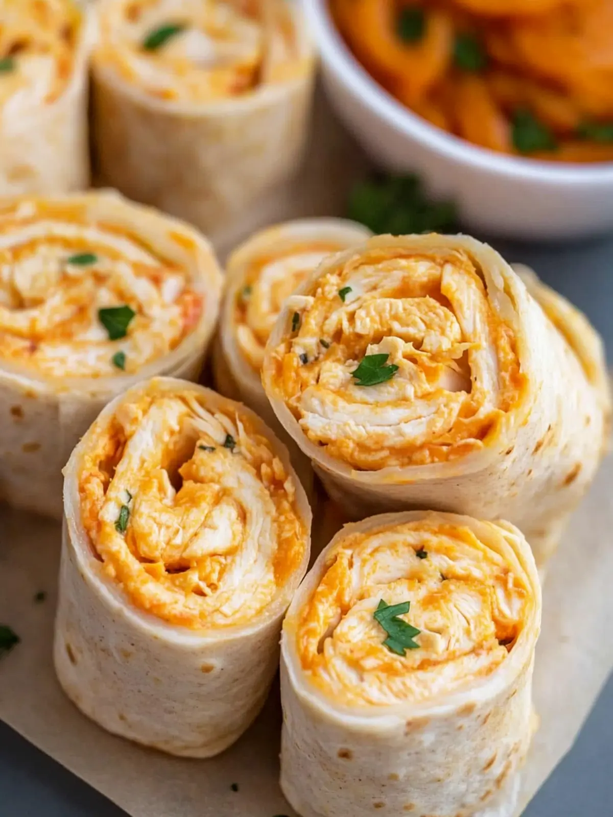 Buffalo Chicken Pinwheels