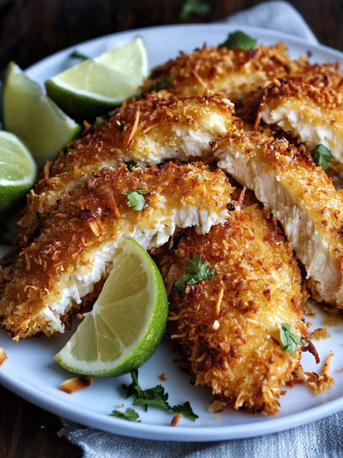Crispy Coconut Crusted Chicken