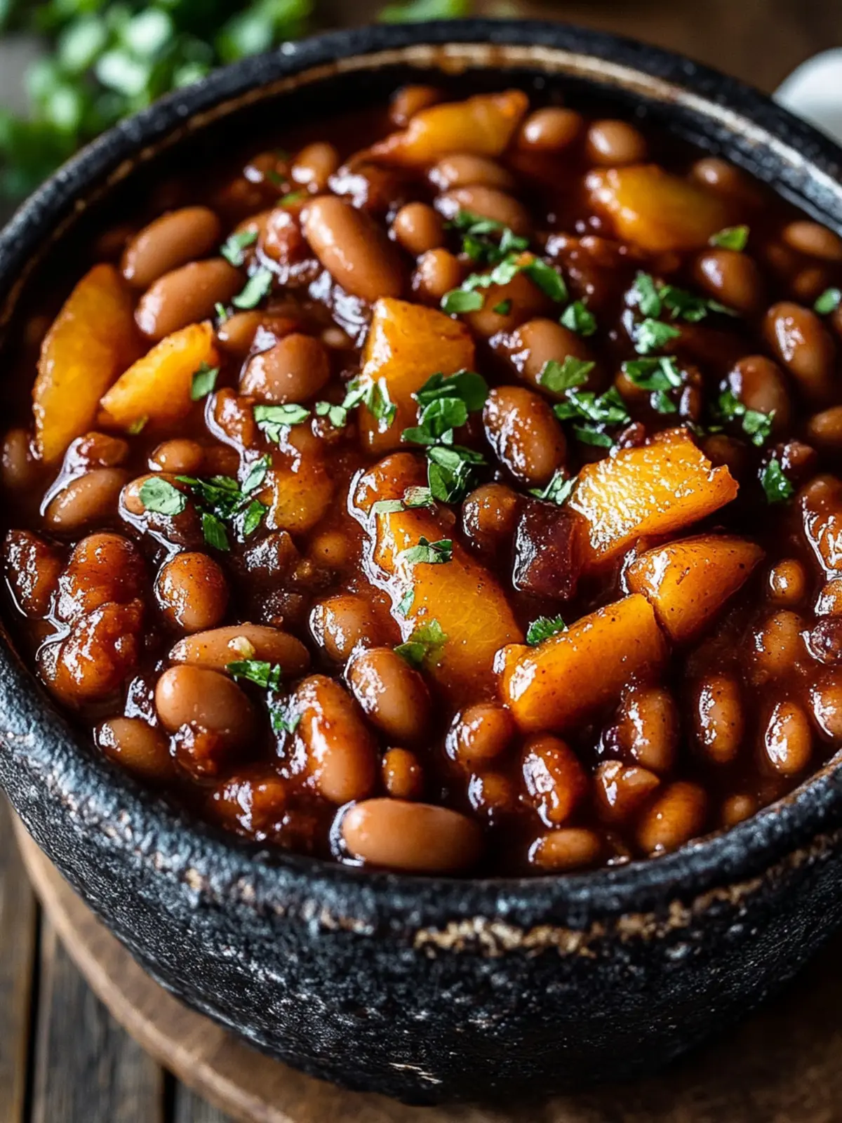 Bourbon Peach BBQ Baked Beans: A Sweet Smoky Delight 2 Bourbon Peach BBQ Baked Beans