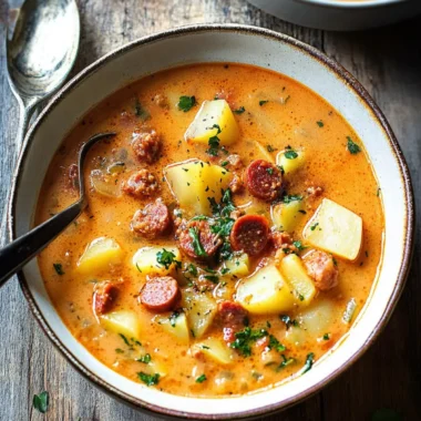 Spanish Potato Soup with Chorizo