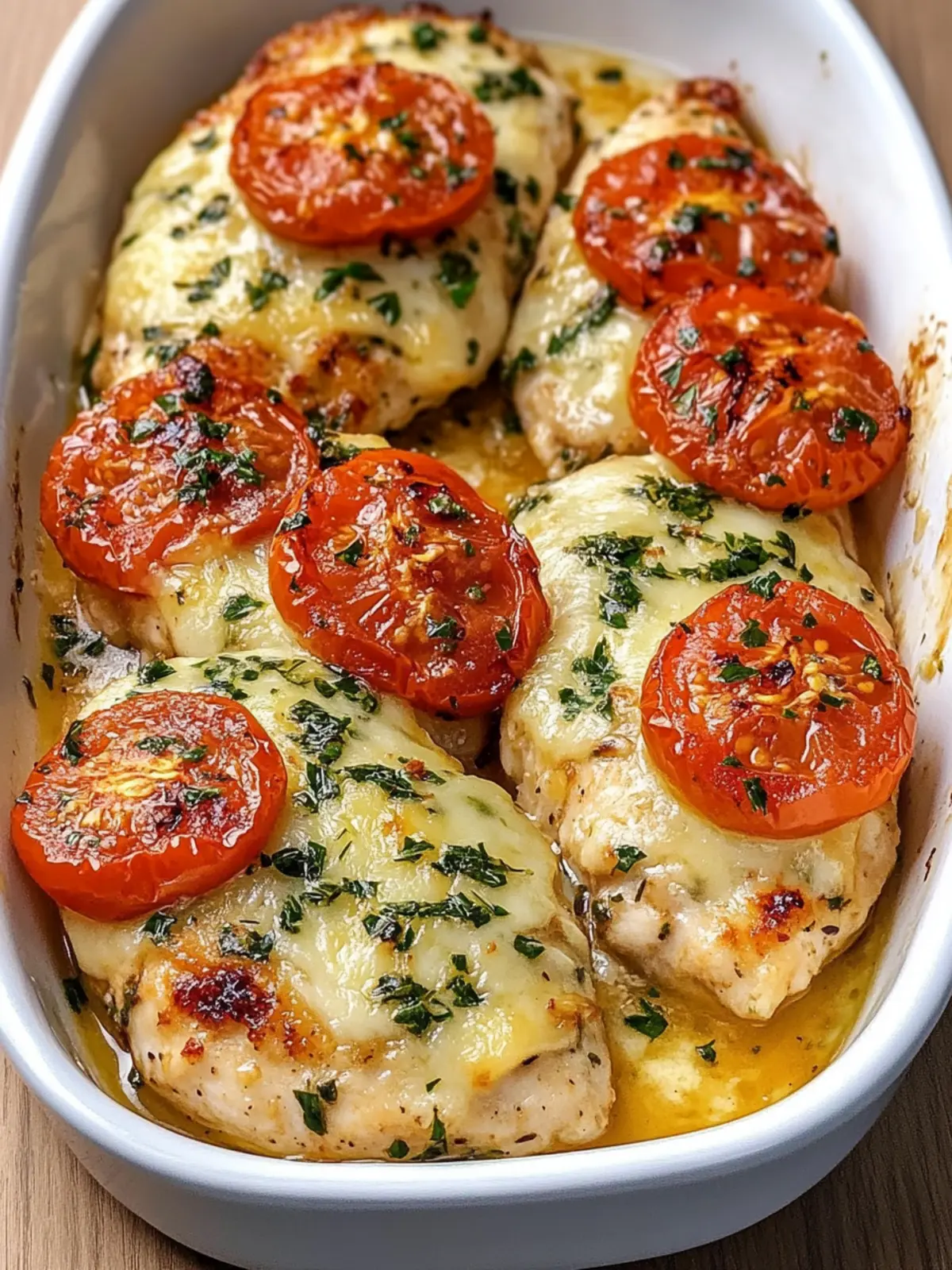 Garlic Herb Cheese Tomato Chicken