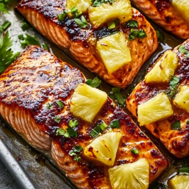 Baked Pineapple Salmon