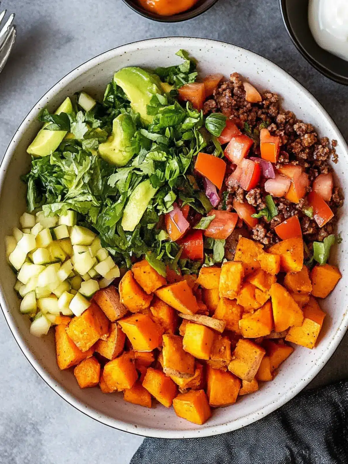 Sweet Potato Burger Bowl